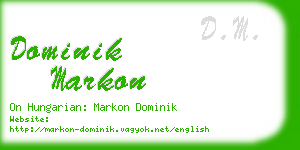 dominik markon business card